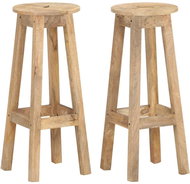 Barové stoličky 2 ks masivní mangovníkové dřevo - Barová židle