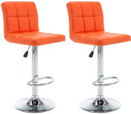 Barové stoličky 2 ks oranžové umělá kůže - Barová židle