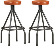 Barové stoličky 2 ks pravá kůže - Barová židle