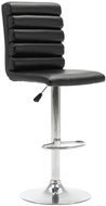 Barová židle černá umělá kůže - Barová židle