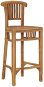 Barová stolička, masívne teakové drevo - Barová stolička