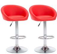 Barové židle 2 ks červené umělá kůže - Barová židle