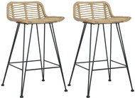 Barové židle 2 ks přírodní ratan - Barová židle