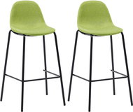 Barové židle 2 ks zelené textil - Barová židle