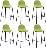 Barové židle 6 ks zelené textil - Barová židle