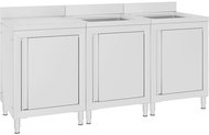 Shumee Gastro kitchen sink cabinet 3 pcs 3058271 stainless steel - Cupboard