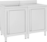 Shumee Gastro kitchen sink cabinet 2 pcs 3058270 stainless steel - Cupboard