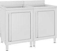 Shumee Gastro kitchen sink cabinet 2 pcs 3058273 stainless steel - Cupboard