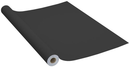 Self-adhesive wallpaper for furniture black 500 x 90 cm PVC - Self-Adhesive Wallpaper - Main image