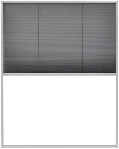 Pleated window insect screen aluminium 60 x 160 cm - Insect Screen - Main image