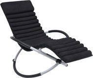 Cushion for garden chaise longue black suede - Cushion