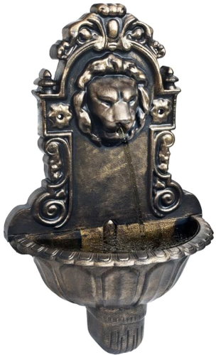 Wall fountain with lion head bronze - Garden Fountain - Main image