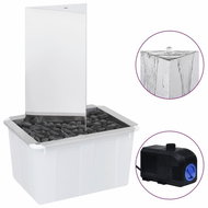 Garden fountain with pump stainless steel 76 cm triangular - Garden Fountain