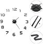 3D Nástenné hodiny s moderným dizajnom 100 cm XXL čierne - Nástenné hodiny