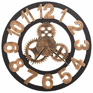 Nástenné hodiny kovové 58 cm zlato-čierne - Nástenné hodiny