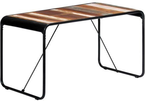 Jídelní stůl 140 x 70 x 76 cm masivní recyklované dřevo - Jídelní stůl - Main image