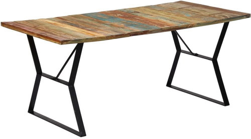 Jídelní stůl 180 x 90 x 76 cm masivní recyklované dřevo - Jídelní stůl - Main image