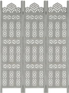 Hand carved 3-piece screen grey 120x165 solid mango tree - Room Divider