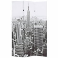 Folding screen 120 x 170 cm New York by Day black and white - Room Divider