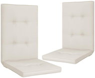 Garden chair pads 2 pcs cream 120 x 50 x 5 cm - Cushion