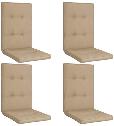 Garden chair pads 4 pcs beige 120 x 50 x 5 cm - Cushion - Main image