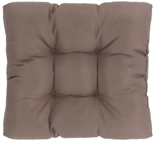 Garden seat cushion taupe 50 x 50 x 10 cm textile - Cushion - Main image