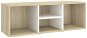 Botníková lavice bílá a dub sonoma 105 x 35 x 35 cm dřevotříska - Botník