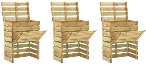 SHUMEE Kompostér, 50 x 100 x 80cm, objem 400l - 3ks v balení - Compost Bin - Main image