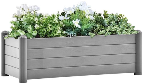 Vyvýšený záhon PP kamenný šedý 100 x 43 x 35 cm - Vyvýšený záhon - Main image