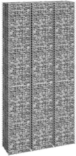 Gabionové vyvýšené záhony 3 ks 30 x 30 x 200 cm železo - Vyvýšený záhon - Main image