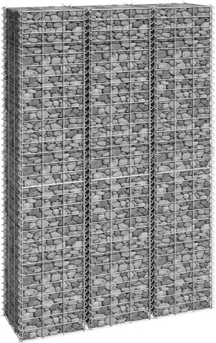 Gabionové vyvýšené záhony 3 ks 30 x 30 x 150 cm železo - Vyvýšený záhon - Main image