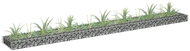Gabionový vyvýšený záhon pozinkovaná ocel 270 x 30 x 10 cm - Vyvýšený záhon