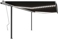 SHUMEE Markýza s LED světlem 4,5 x 3 m antracitová - Markýza