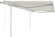 Automatická zatahovací markýza se sloupky 4 x 3,5 m krémová - Markýza
