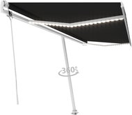 Automatická markýza LED a senzor větru 500 x 300 cm antracitová - Markýza