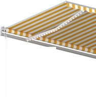 Automatická markýza LED a senzor větru 500 x 300 cm žlutobílá - Markýza