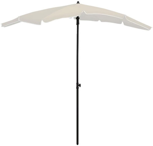 SHUMEE Slunečník zahradní, pískový 200 x 130 cm - Slunečník - Main image