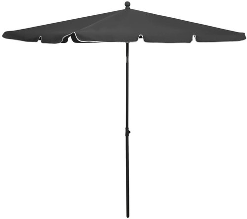 Zahradní slunečník s tyčí 240 x 140 cm antracitový - Slunečník - Main image