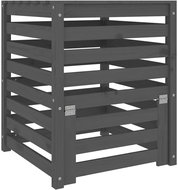 SHUMEE Kompostér 63,5 × 63,5 × 77,5 cm, šedý, masivní borové dřevo - Kompostér