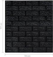 3D tapeta cihly samolepící 40 ks černá - Tapeta na zeď