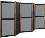 5dílný paraván černý 350 x 170 cm - Paraván