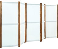 5dílný paraván krémově bílý 350 x 170 cm - Paraván
