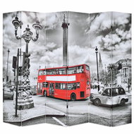Skládací paraván 228 x 170 cm Londýnský autobus černobílý - Paraván