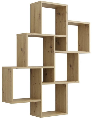 FMD Nástěnná police s 8 přihrádkami dub artisan - Shelf - Main image