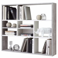 FMD Nástěnná police s 9 přihrádkami betonově šedá - Shelf