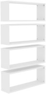 Nástěnné obdélníkové police 4 ks bílé 60x15x23 cm dřevotříska  - Shelf