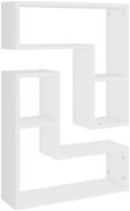 Nástenné police 2 ks biele 50 × 15 × 50 cm drevotrieska - Polica