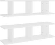 Nástěnné police 2 ks bílé 78 x 18 x 20 cm dřevotříska - Shelf