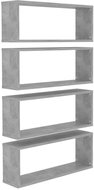 Nástěnné police krychlové 4 ks betonově šedé 60 x 15 x 23 cm  - Police