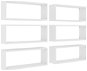 Nástenné police kubické 6 ks biele 60 × 15 × 23 cm drevotrieska - Polica